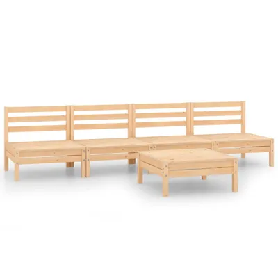 Productafbeelding van 5-delige Loungeset massief grenenhout