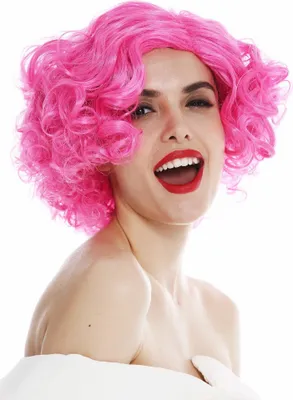 Produktbild von WIG ME UP Perücke 20er 30er Jahre Locken Pink Rosa Mittelscheitel 1352-ZAC5B