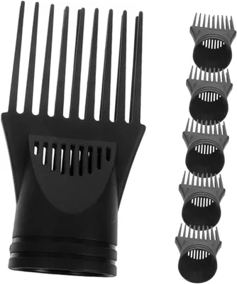 Produktbild von 6-teiliges Haartrockner-Kamm-Set, feinzinkiger Haarkamm für Styling und Salongebrauch