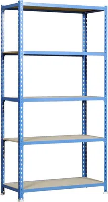 Produktbild von PROREGAL Schwerlastregal MULI | HxBxT 180x90x30cm | 5 Fachböden | Fachlast 150kg | Blau | Lagerregal Kellerregal Werkstattregal Metallregal Fachbodenregal Steckregal