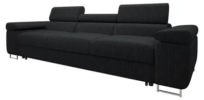 Produktbild von MIRJAN24 Schlafsofa Torezio 3 Bis Cord, Couch mit Einstellbare Kopfstützen, 3-Sitzer mit Schlaffunktion, Wohnzimmer, 263x102x70-90 cm (Farbe: Poso 135)
