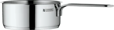Produktbild von WMF Mini Stielkasserolle 12 cm, klein, ohne Deckel, Kochtopf 0,7l, kleiner Topf für Singlehaushalt, Cromargan Edelstahl poliert, Induktion, stapelbar, ideal für kleine Portionen