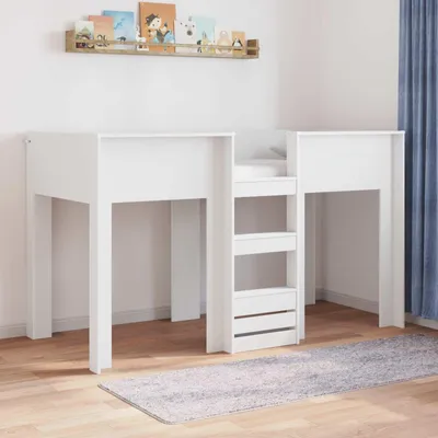 Zdjęcie produktu dla Maison Exclusive – łóżko piętrowe dla dzieci, białe, 75 x 190 cm, materiał drewnopochodny