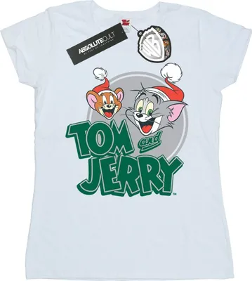 Produktbild von Tom And Jerry - "Christmas Greetings" T-Shirt für Damen BI43639 (M) (Weiß)