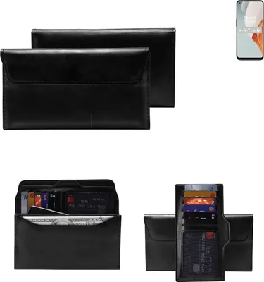 Produktbild von K-S-Trade Handy Hülle kompatibel mit OnePlus Nord N100 Schutz Hülle Tasche Schutz Case Handytasche Kunstleder schwarz, 1x