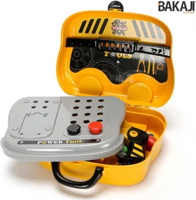 Immagine prodotto di Valigetta per Attrezzi Giocattolo per Bambini con 31 Accessori Fai da Te Giallo
