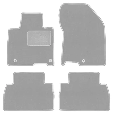 Produktbild von Fußmatten Automatten Velours Grau für Hyundai SantaFe IV 2018- Set 4-tlg