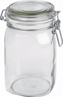 Immagine prodotto di Domestic 925340 Barattolo per conserve "Gothika", barattolo per conserve, 1,05 l, con chiusura a clip (set da 6)