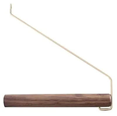 Wandkapstok aus Massivholz, Walnuss, 1 Haken, 22x23x26 cm