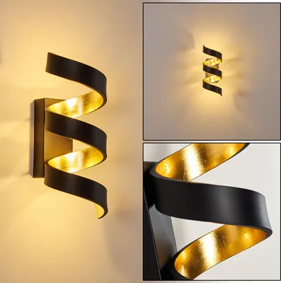 Produktbild von Delia »Delia« LED Wandlampe aus Metall in Schwarz/Gold