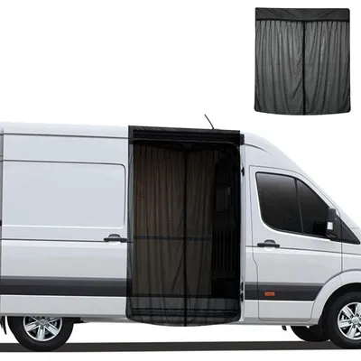 Immagine prodotto di Rete anti-insetti per auto, compatibile con Ford Transit Custom, modello camper, porta scorrevole, dimensioni 135x110 cm, con sistema di fissaggio magnetico
