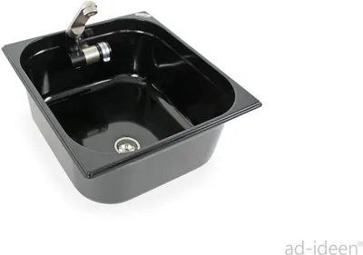 Produktbild von Design Spülbecken Camping Spüle Waschbecken Integriert+Ablauf 354x325x150mm T4