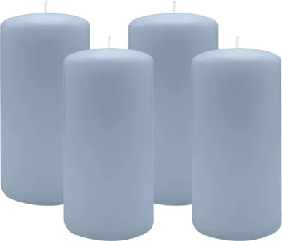 Produktbild von 2er Set Adventskranzkerzen Jeans Blau Ø 100 x 250 mm