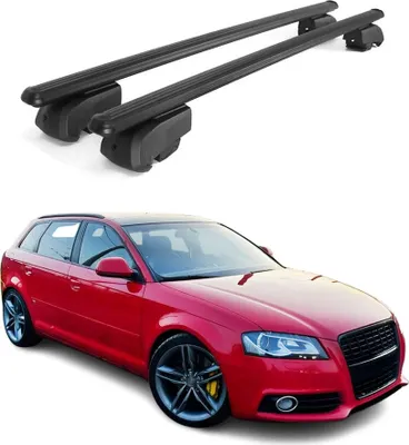 Image de Barres de toit transversales pour Audi A3 8PA Sportback 2005-2013 Alu Noir