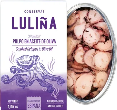 Produktbild von Conservas Luliña Rauchiger Tintenfisch in Olivenöl – traditionell verarbeitet, aus Galicien