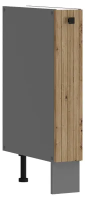 Produktbild von Küche AVA Artisan Unterschrank 15 cm Schrankauszug Lamellenoptik Küchenzeile