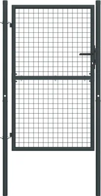 Immagine prodotto di The Living Store Cancello da giardino in rete Acciaio zincato 100 x 225 cm Grigio