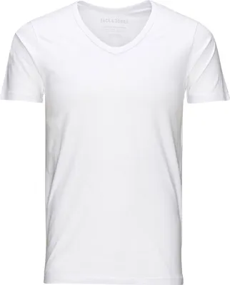 Produktbild von Jack & Jones Herren T-Shirt Basic V-Ausschnitt 12059219, Größe:XL, Farbe:Weiß