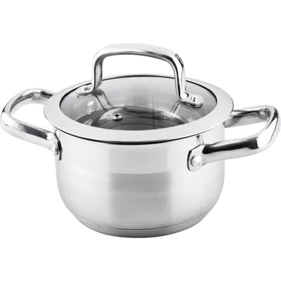 Obrázok produktu pre LAMART LTSS1695 Hrniec s pokrievkou, priemer 16 cm z prvotriednej nehrdzavejúcej ocele, sklonerezová pokrievka s otvor pre paru, masívne sendvičové dno, stupnica litráže, silikónové držadlá