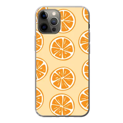 Produktbild von MuchoWow® Handyhülle Schutzhülle Hülle für iPhone 12 Pro Obst - Orange - Tropisch Silikon Softcase Handy Hülle - Abdeckung