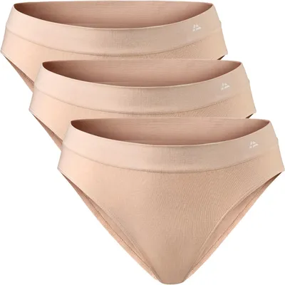 Productafbeelding van Damesslips van bamboeviscose, stretch, set van 3 stuks, beige, maat XL-XXL