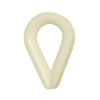 Produktbild von Nylon Kausche für 4mm Seil, Innenlänge 19mm, Innenbreite 13mm, Dicke 7mm, Wandstärke 2mm