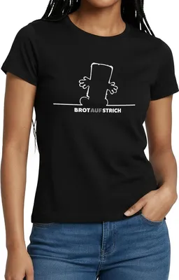 Produktbild von Spreadshirt Bernd Das Brot BrotAufStrich Design In Weiß Frauen T-Shirt, XXL, Schwarz