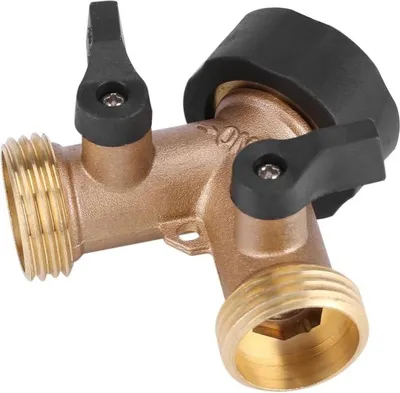 Produktbild von 2 Wege verteiler Wasser Y Form 3/4" Anschlüsse Garten Bewässerung wasseranschluss verteiler