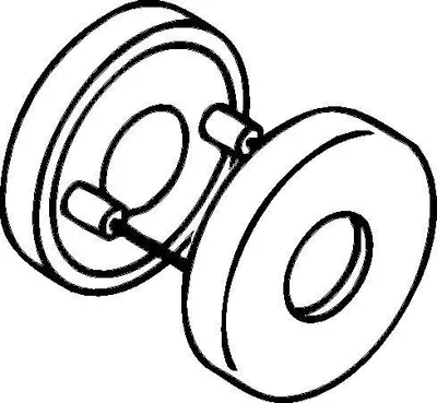 Zdjęcie produktu dla HEWI Para rozet do klamek 305.23PBR 99 Ku.99 Rozeta 10,5 mm rd.rd - 305.23PBR 99