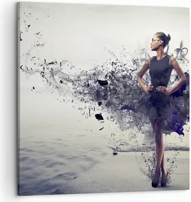Produktbild von Bild auf Leinwand - Leinwandbild - Afrika modell schönheit komposition - 50x50cm - Wand Bild - Wanddeko - Leinwanddruck - Bilder - Kunstdruck - Leinwand bilder - Wandkunst - AC50x50-2623