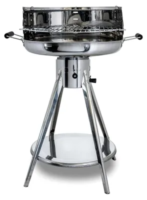 Produktbild von Aktiva Holzkohlegrill Rundgrill – Edelstahlgrill mit Belüftung – Outdoorgrill mit Edelstahlgrillrost – Garten Holzkohlegrill