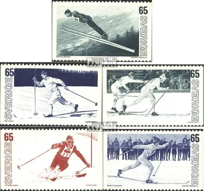 Produktbild von Briefmarken Schweden 1974 Mi 836-840 (kompl.Ausg.) postfrisch Skisport