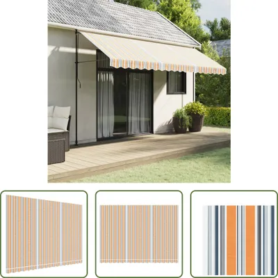 Obrázek produktu pro The Living Store Potah markýzy Pestrobarevný pruhovaný 4,5x3 m