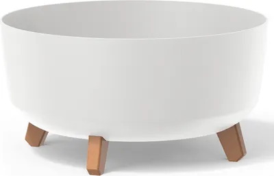 Zdjęcie produktu dla Doniczka na nóżkach biała Gracia Low DGRL400L-S449