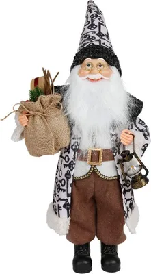 Produktbild von Deko-Weihnachtsmann 60cm mit gemustertem Mantel