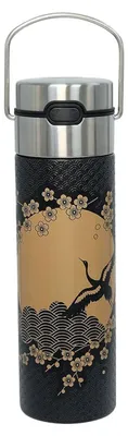 Thermosflasche 500 ml Edelstahl mit Sportverschluss und Sieb