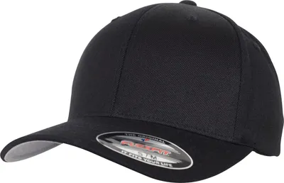 Produktbild von FLEXFIT 6477 | Flexfit Wool Blend Cap, Silberne Schirmunterseite - Farbe: Black - Größe: S/M