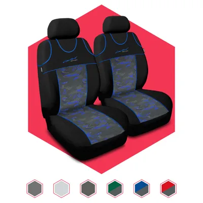 Produktbild von Autositzbezüge Universal Schonbezüge Sitzauflage PKW Schonbezug Kunstleder Blau