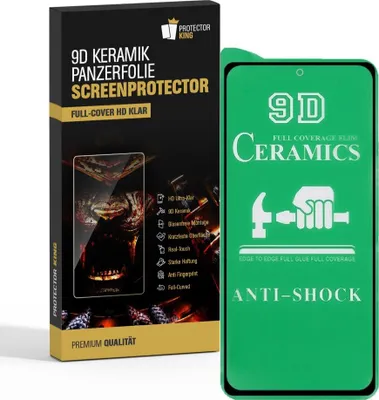 Produktbild von 4x 9D Keramik für Xiaomi Mi 11i FULL-COVER Panzerfolie Displayschutz Panzerschutz Schutzfolie Displayfolie Folie ANTI-SHOK ANTI-BRUCH-ANTI-STOß