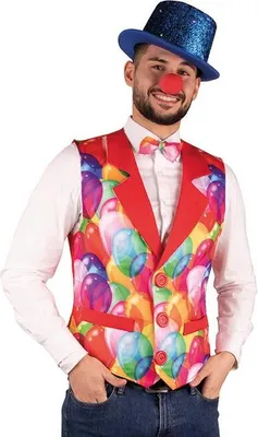 Produktbild von Clown Weste mit Luftballon-Druck, Groesse:56