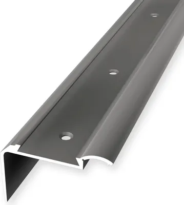 Produktbild von Treppenkantenprofil 33 x 51.5 x 2500 mm Winkelprofil Einfasshöhe 2 - 5 mm Aluminium Glatt Versenkt Gebohrt Edelstahl Küberit