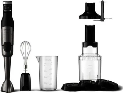 Image de Mixeur plongeant PHILIPS ProMix Série 5000, 1200W, Métal/noir, 4 accessoires