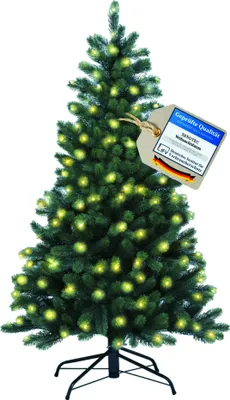 Produktbild von XENOTEC Weihnachtsbaum 150 cm aus PE Spritzguss mit ca. 489 Tipps mit Beleuchtung (166 LED's)