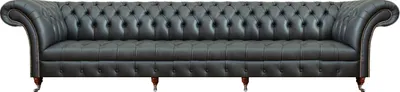 Image de Sofa Viersitzer Couch Schwarz Leder Polstermöbel Chesterfield Einrichtung