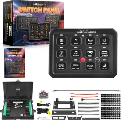 Image de Panneau detactile 12 voies RGB LED universel pour voiture et camionnette 80 A étanche