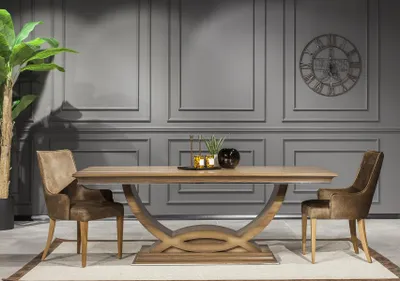 Immagine prodotto di Tavolo da pranzo 207x101cm Tavolo elegante Tavoli da sala da pranzo Mobili da tavolo in legno