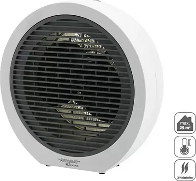 Produktbild von Heizlüfter Globe, 1 000 W - 2 000 W, Heizleistung: 25 m², grau