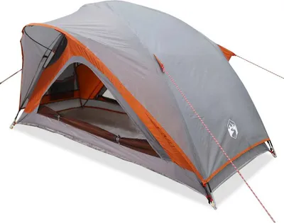 Produktbild von vidaXL Campingzelt 1 Person Grau und Orange Wasserfest
