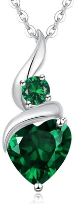 Produktbild von Kette Damen Infinity Herz Anhänger 925 Sterling Silber Geburtsstein Halskette 45+5 cm