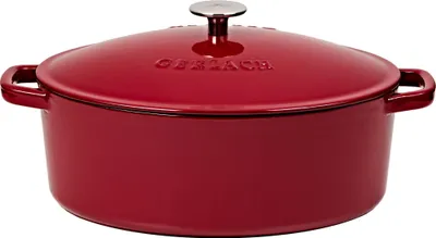 Immagine prodotto di Pentola in ghisa Gerlach con coperchio. NATUR 31 cm 5,5 l ovale rosso vino